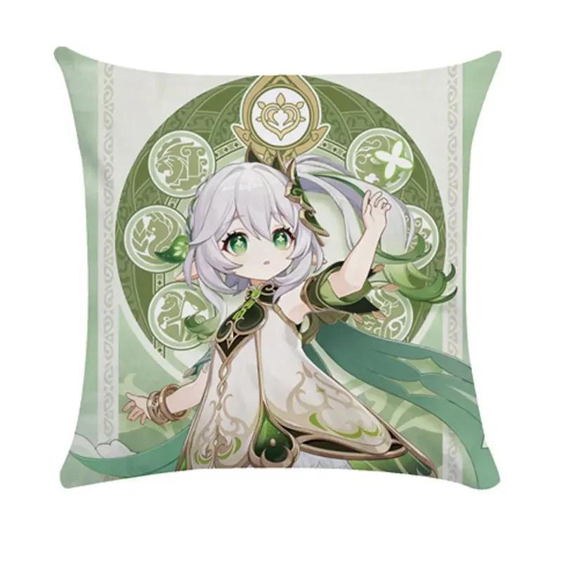 40/45/50cm Genshin Pillowcases Dormitory Sofa Bedside Cushion Cover Cartoon Anime Home Decor Throw Pillow Case
