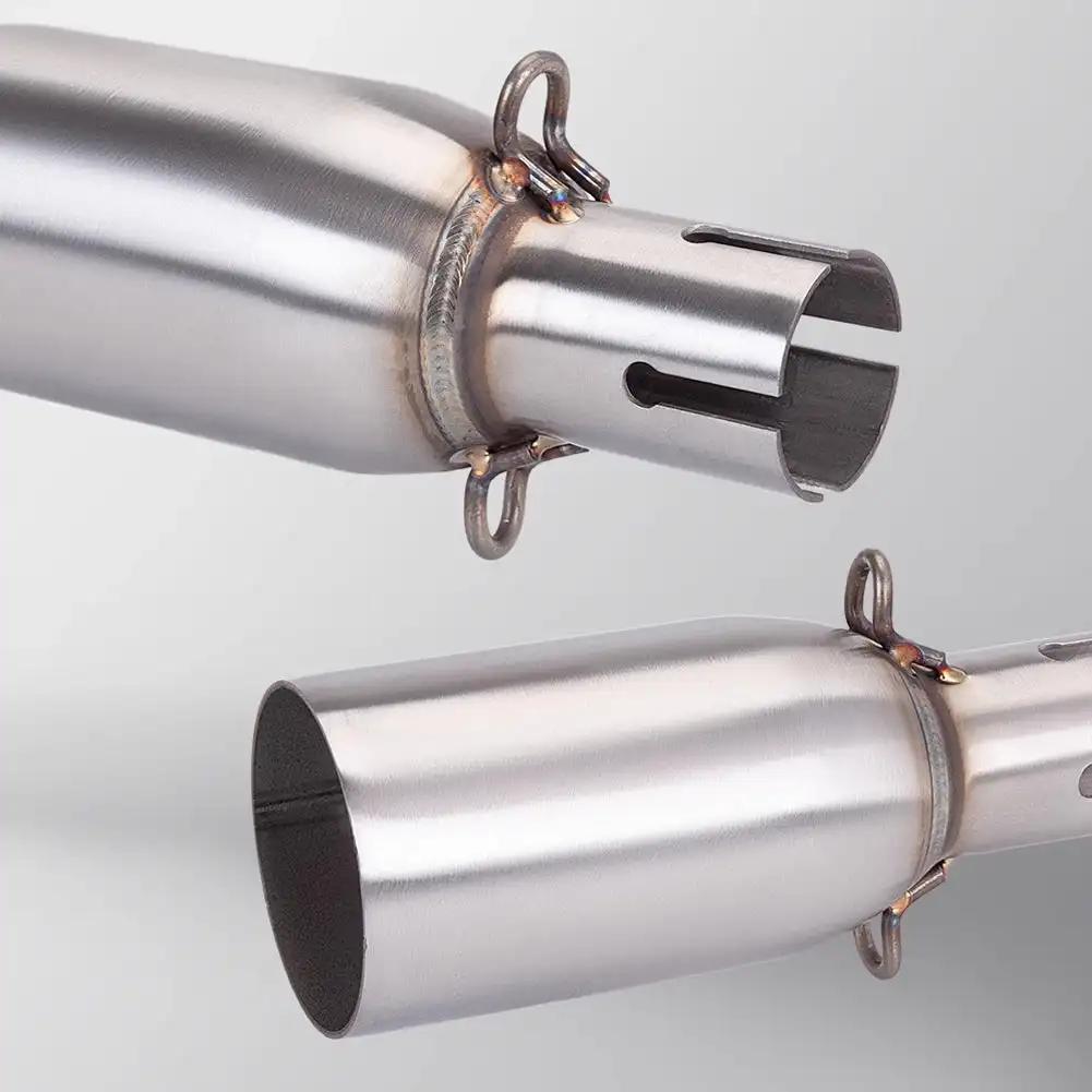 Motorcycle Modification Exhaust Pipe Exhaust Middle Section 28-45mm Adapter 51mm Exhaust Section non-destructive Install