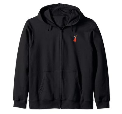 Mikina s kapucí na zip Little My v póze při pohledu nahoru