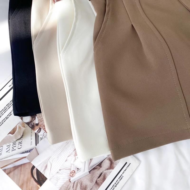 Spring/Summer 2025 Women's High-Waisted A-Line Wide Leg Vintage-Style Casual Shorts