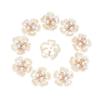 10PCS Pearl Flower Rhinestone Buttons Sparkling Crystal Hairpins Decoration Clothes Sewing Accessories