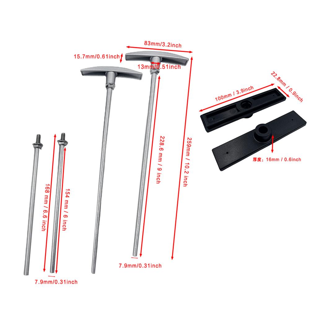 2 Pack RV Waste Valve Extension Rod 6 Inch And 9 Inch Options For Easy Sewer Hose Connection Compatible With Most RVs