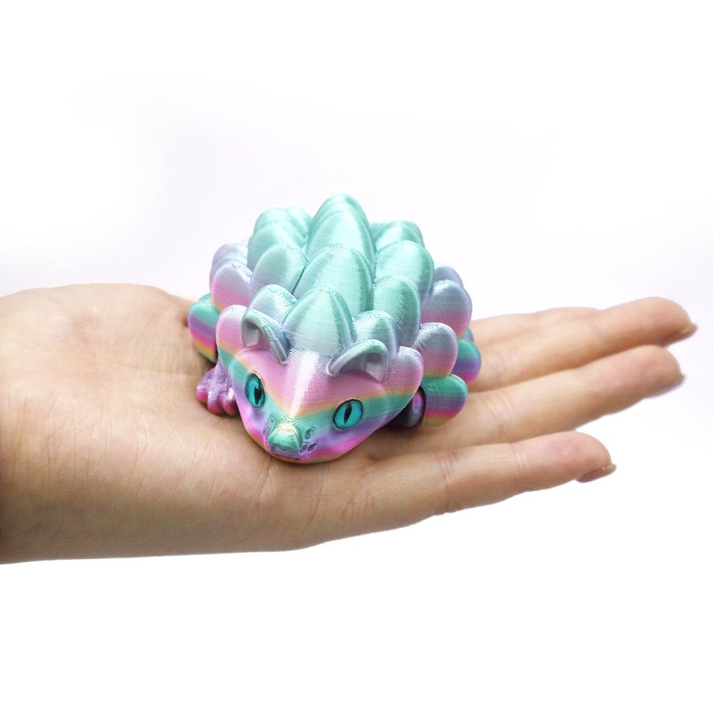 1Pcs 3D Printing Small Hedgehog Crafts Statue Animals Creative Gifts Cute Little Hedgehog Joint Movable Models Children's Toys