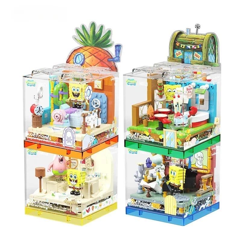 Spongebob Serie Bouwstenen Doos Patrick Ster Krusty Krab Octo Tentakels Kamer Model Gemonteerd Speelgoed Ornamenten Cadeau