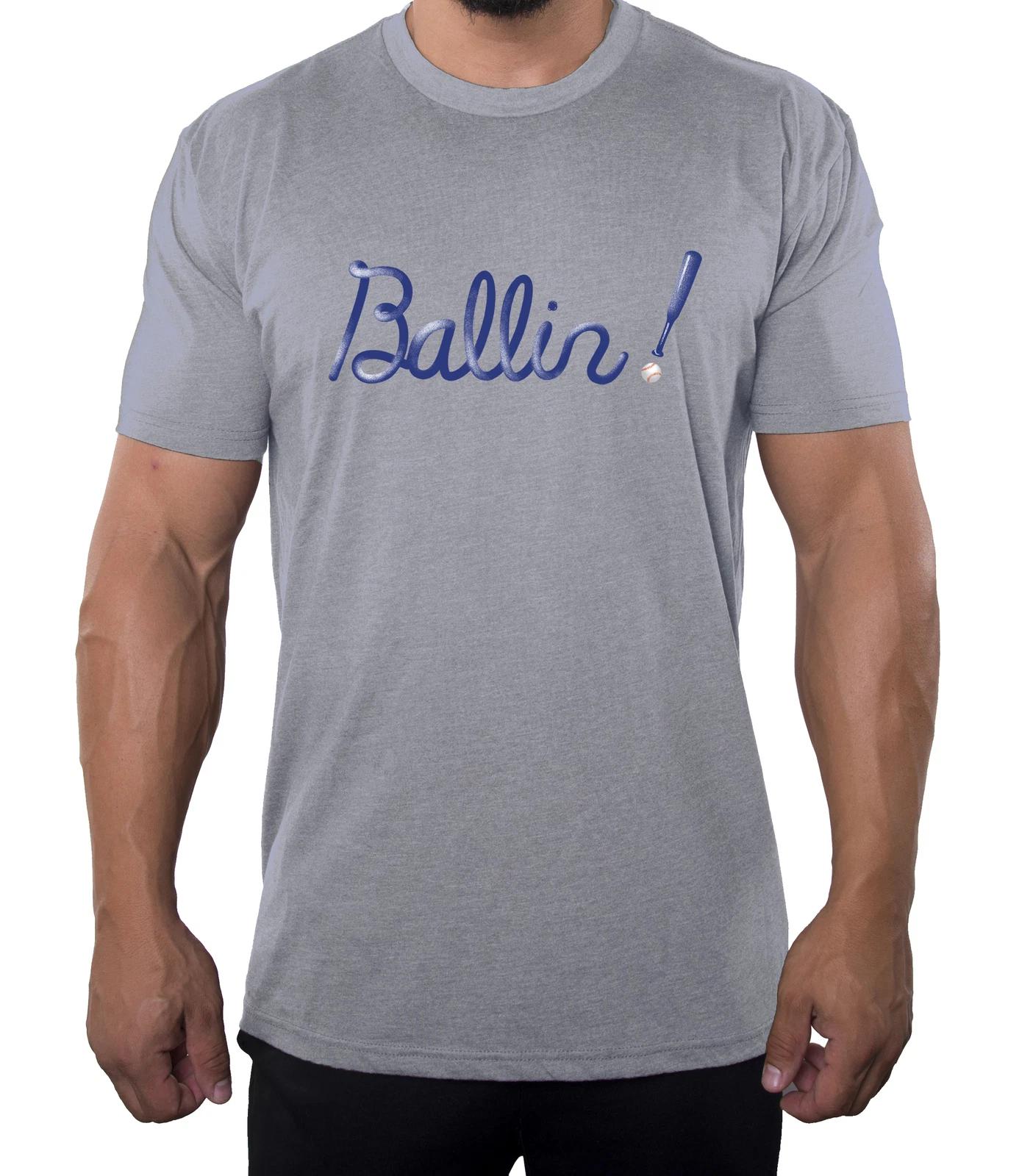 Men s Ballin T-Shirts, Baseball Graphic Shirts, Men s T-Shirts S