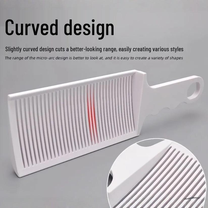 Professional Men's Hair Cutting Comb - Flat-Top, Leveling, Shaving, Push-Side, Crew Cut, Precision Comb