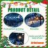 1 large Christmas garage backdrop depicting a winter mountain landscape a small cabin and a Christmas tree