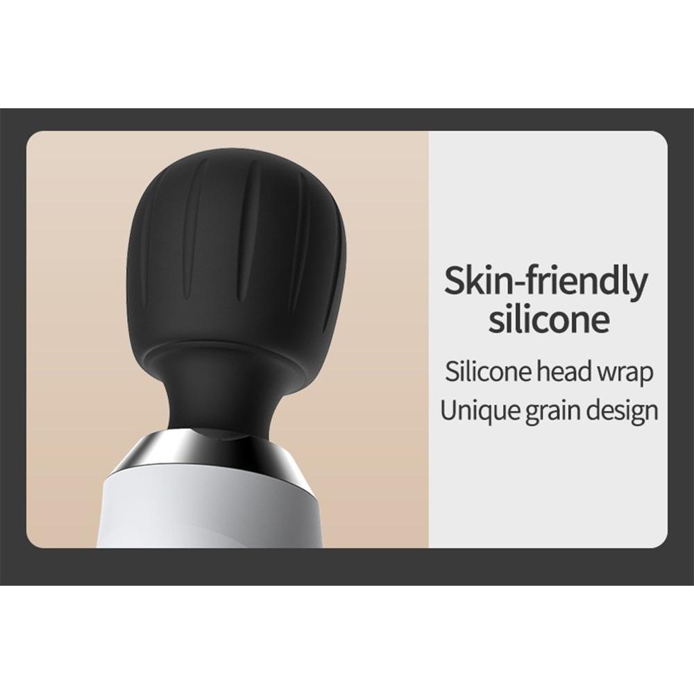 High Frequency Vibration Massage Stick 11 Modes Deep Tissue Rechargeable USB Fast Charge IPX7 Waterproof Portable Silicone Heads