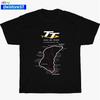 Нова карта гоночної траси Isle of Man TT Логотип острова Багатоколірна Унісекс Футболка S-5XL