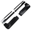 RUIQ Suzuki New Solio Dedicated Interior Stainless Steel Step Garnish Side Step Garnish Full Cover Trim SUZUKI SOLIO Dedicated Design Fiber Black