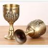 Mini Shot Spirits Glass, Alloy Vintage Relief Castle Goblet, European Style Portable Vodka Tumbler, Gift Travel Souvenir, 1pcs