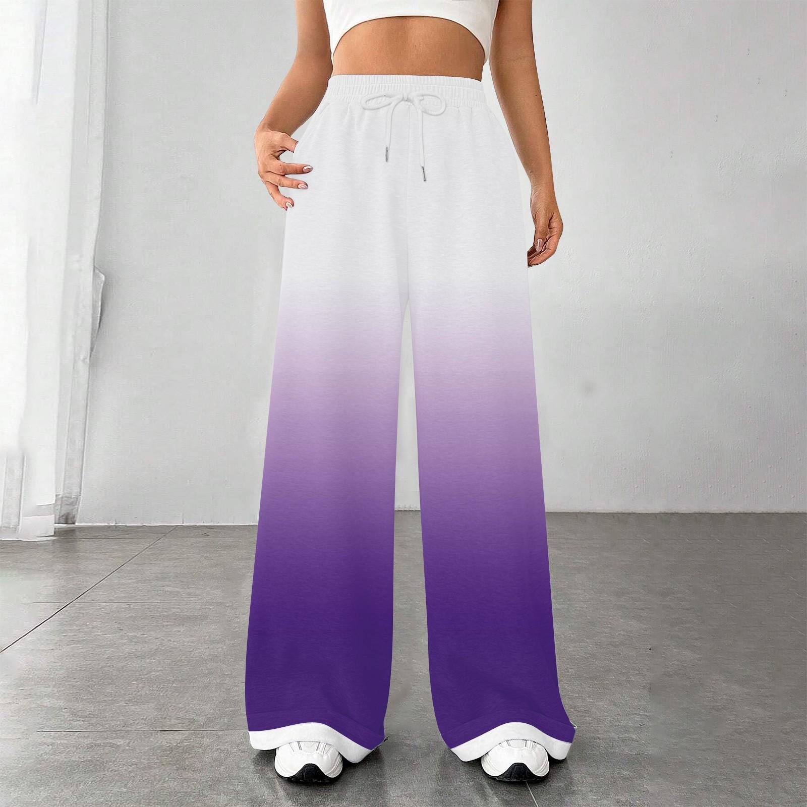 

Женские модные свободные повседневные спортивные брюки с завязками на талии, повседневные брюки XXL фиолетовый