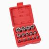 14PCS/Set 1/4'' 3/8'' 1/2'' Driver E Torx Star Bit Chrome Socket Kit Tool Set + Caixa Caixa de ferramentas para carro