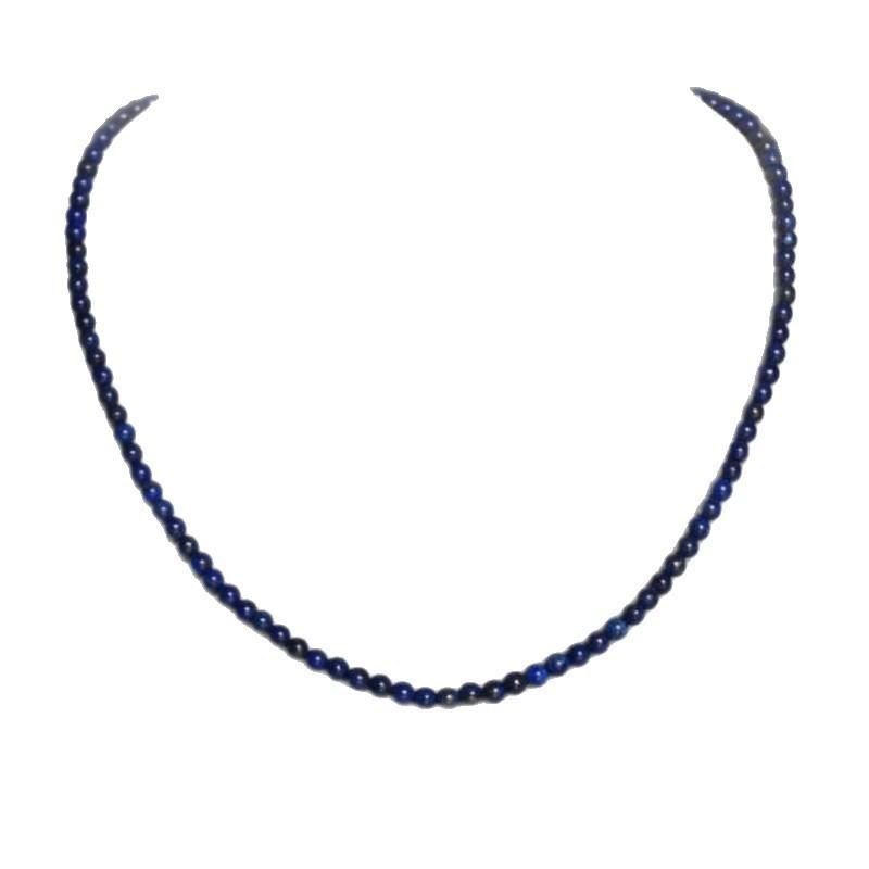 Fashion Simple Natural Lapis Lazuli Small Beaded Neck Jewelry For Women