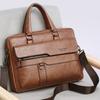 WEIXIER Business Shoulder Bag Men's Messenger Bag Vintage Faux Leather Crossbody Bag… More