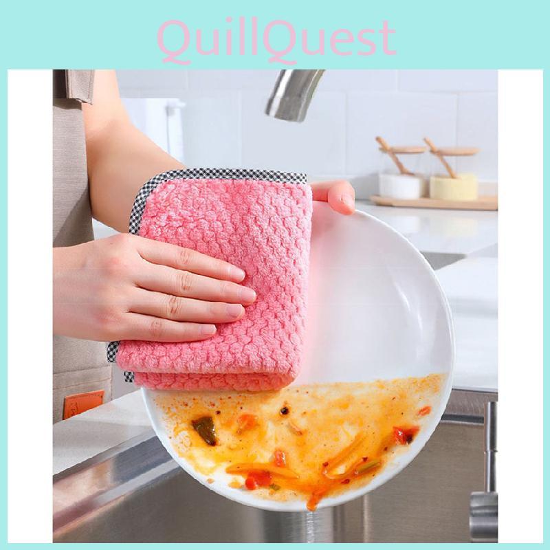 Kitchen Microfiber Dish Cloth With Water Absorption For Pots And Bowls