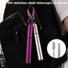 1/3Pcs Reusable Telescopic Straw 304 Stainless Steel Metal Straw With Cleaning Brush Portable Drinking Straw Set For Travel