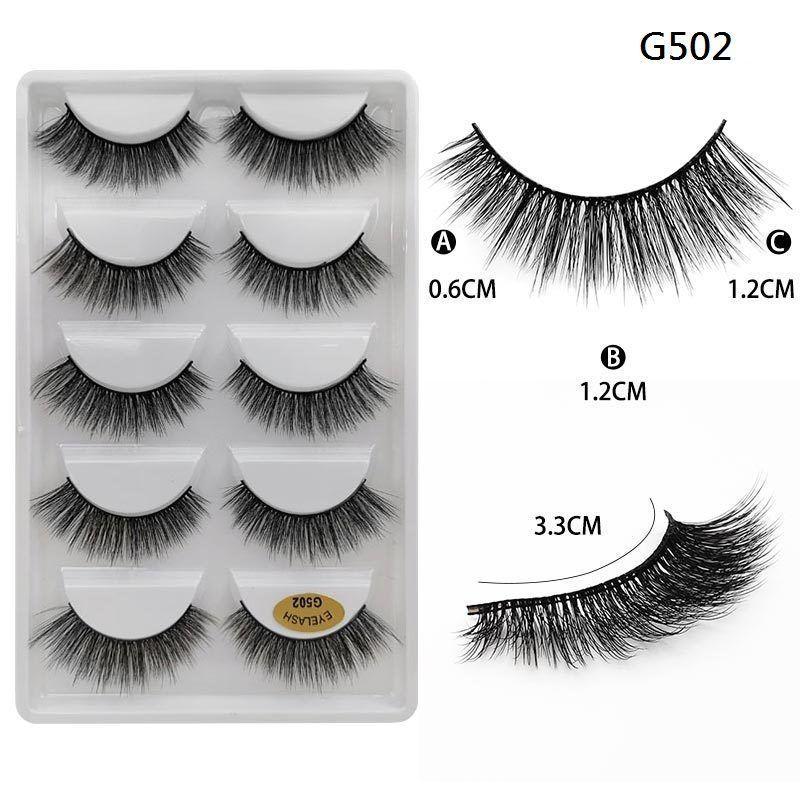 Lashie - Set of 5 Pairs: Volume Crisscross False Eyelashes
