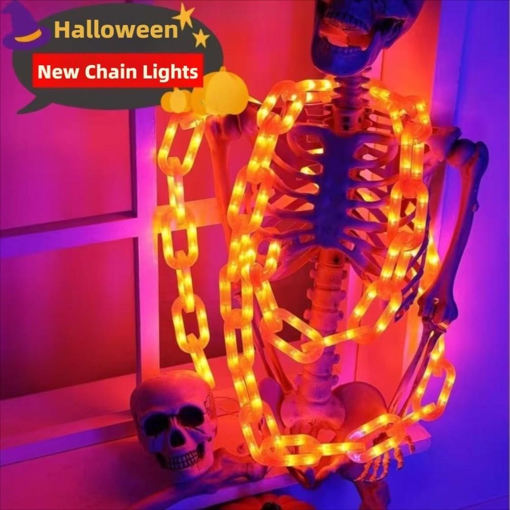 2/3M Halloween Chain Lights Plastic String Lights Luminous Halloween Chain Props  Garden Yard
