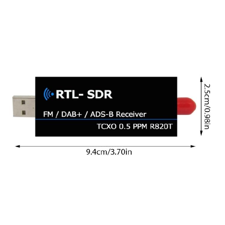 Shortwaves SDR Receiver 24MHz-1766MHz Frequency USB Port for Radio Broadcast