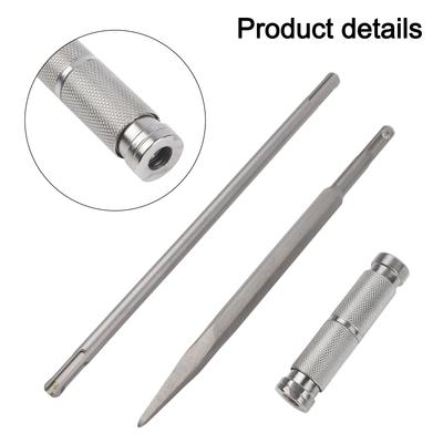 26cm Double-Ended Round Shank Extension Rod For SDS PLUS Hammer Drills - Quick-Release High Carbon Steel Adapter