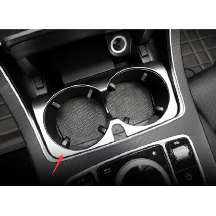 Fit For Benz GLC X253 2016- Cover Trim ABS Silver Central Console Water Cup