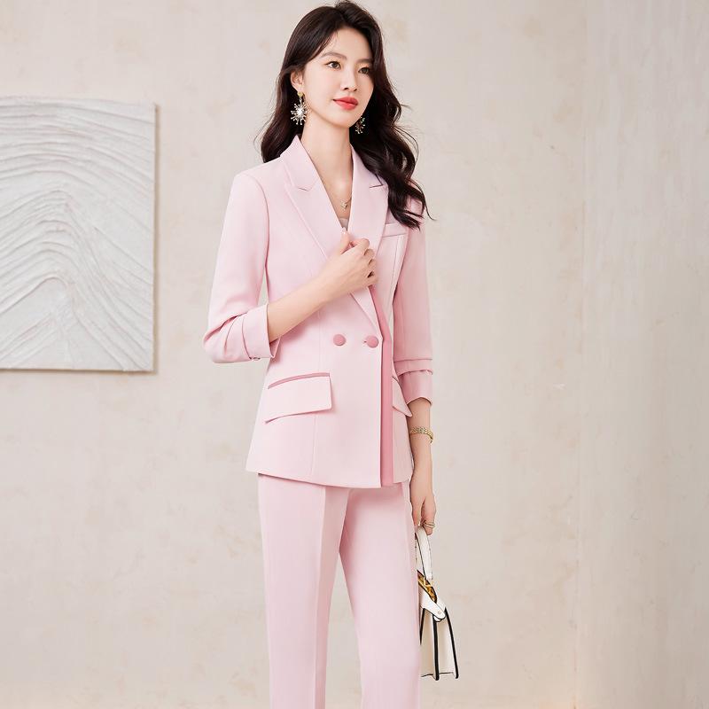 Women's White Autumn Fashion Formal Suit Set