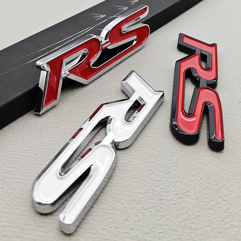 3D ABS Car Sticker Logo RS Letters Rear Trunk Emblem Badge For Chevrolet Road Sport Cruze Camaro Trax Blazer Malibu Accessories