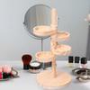 Wooden Jewelry Organizer Rotatable Earring Holder Show Case Key Storage Rack  Entrance Door