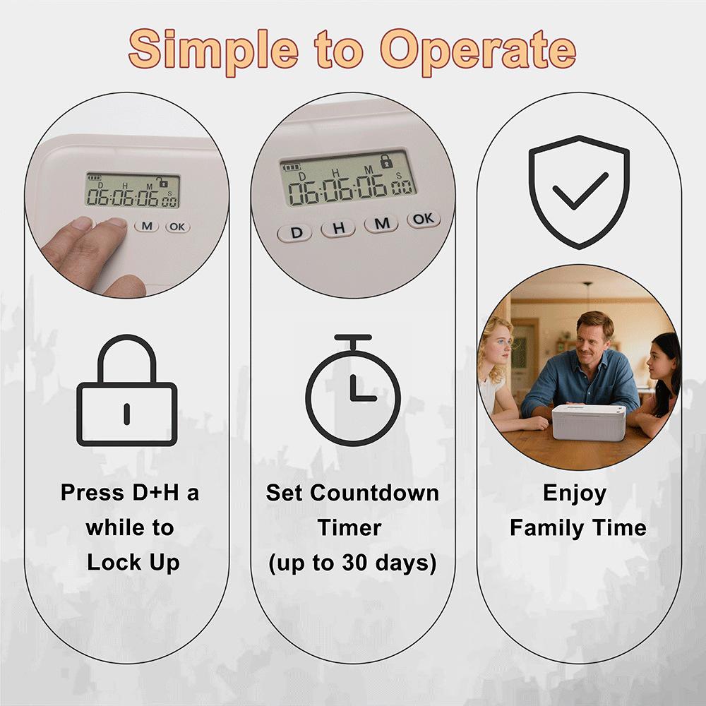 Timed Lock Box: Password-Protected Medicine and Phone Safe