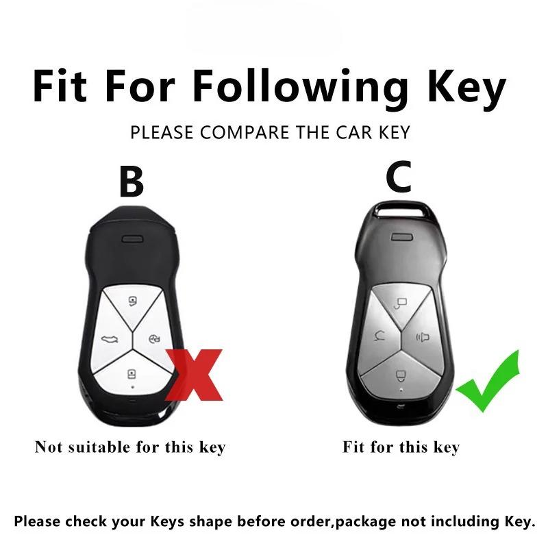 Car Key Case for Xpeng Xiaopeng G6 2025 2026 Car-Styling Keychain Remote Decoration Cover Shell Ring Holder Fob Accessories