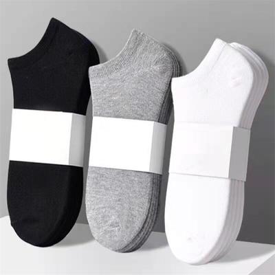 5 Pairs Unisex Casual Plain Color Boat Breathable & Soft Socks Thin Breathable Comfy Anti Odor Sweat-absorbing Low Cut Ankle Socks for Men Women