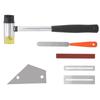 R510 6PCS Guitar Fret Tool Kit Fret Hammer & Fret File & Fingerboard & Grinding Stone & Ruler