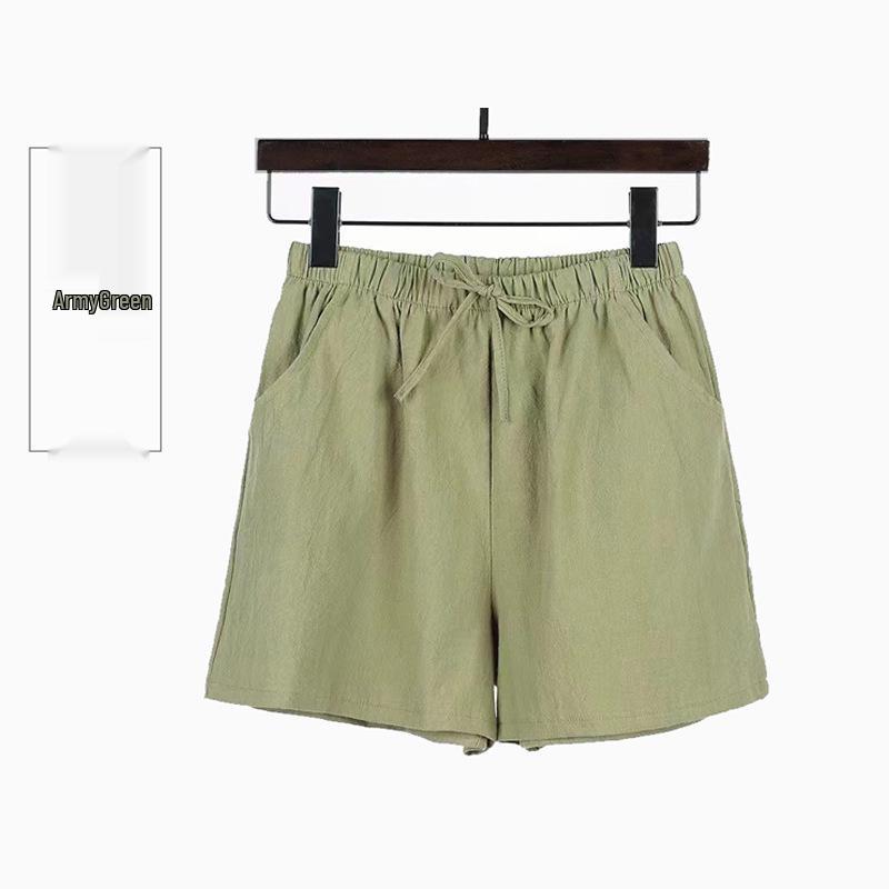 

Summer Casual Cotton-Linen Five-Point Shorts: Trendy TikTok Fresh Style S армія зелений колір