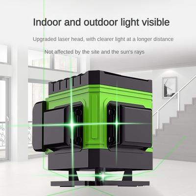 8/12/16 Line High Precision Green Light Level Auto Self-Leveling Measuring Tool Green Portable Infrared Laser Level