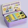 Montessori Iron Box Shadow Matching Board Game Wooden Find Shadow Matched Images Animal Fruit Blocks Puzzles Educational Toys