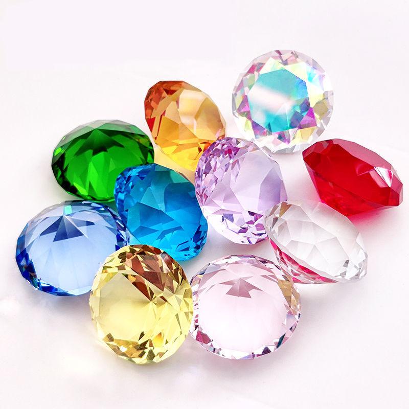 10 pezzi Diamante di Cristallo Multicolore Decorazioni per la Casa Decorazioni per Matrimoni per Festa di Compleanno per Bambini Tavola, Fermacarte a Forma di Diamante