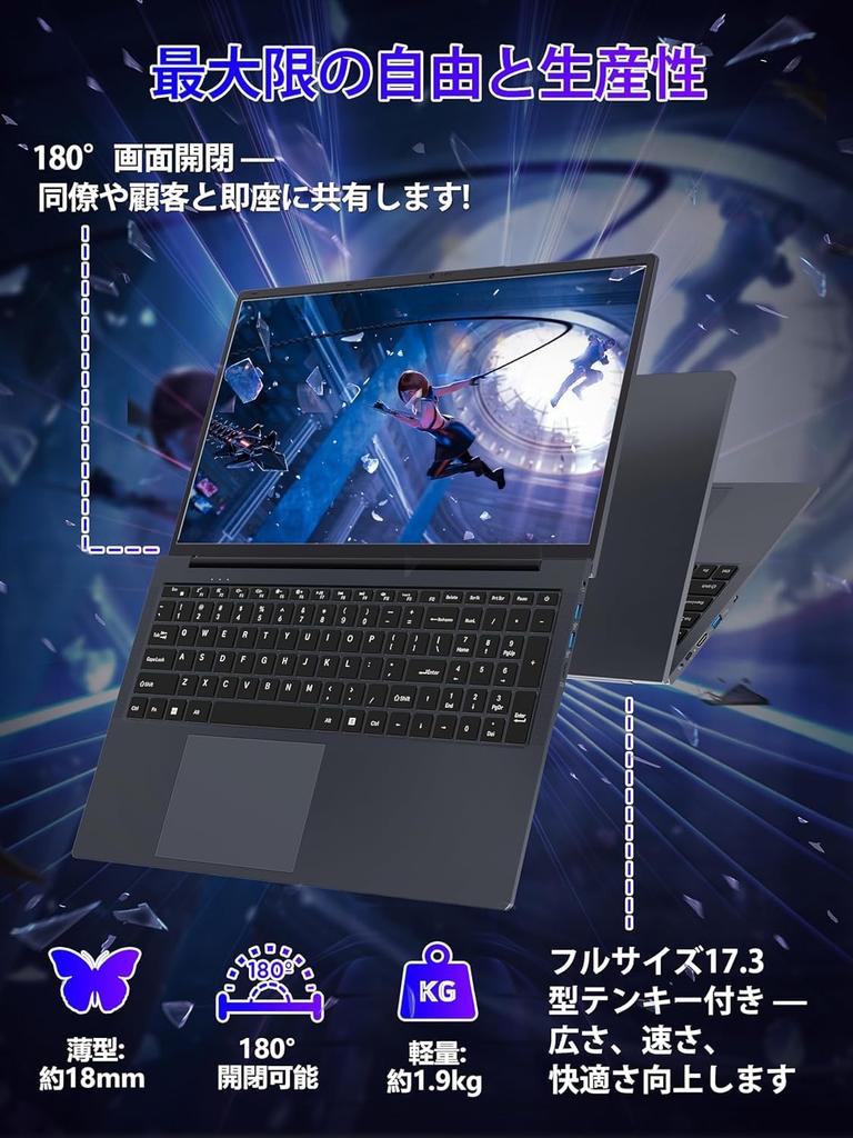 Fsjun Office 2024 Laptop with Windows 11 2K FHD IPS Twin Lake N150 Processor to 16GB RAM 512GB NVMe USB 5G Ideal for Working from and Gray Pro,