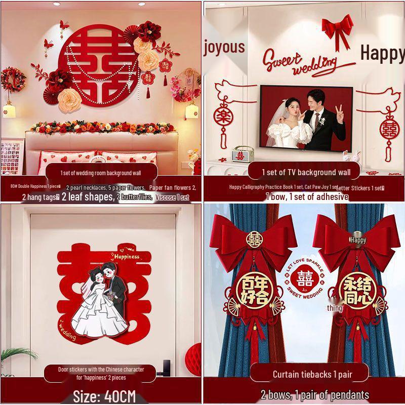 Wedding Decoration Set for Groom's Room & Bride's Bedroom