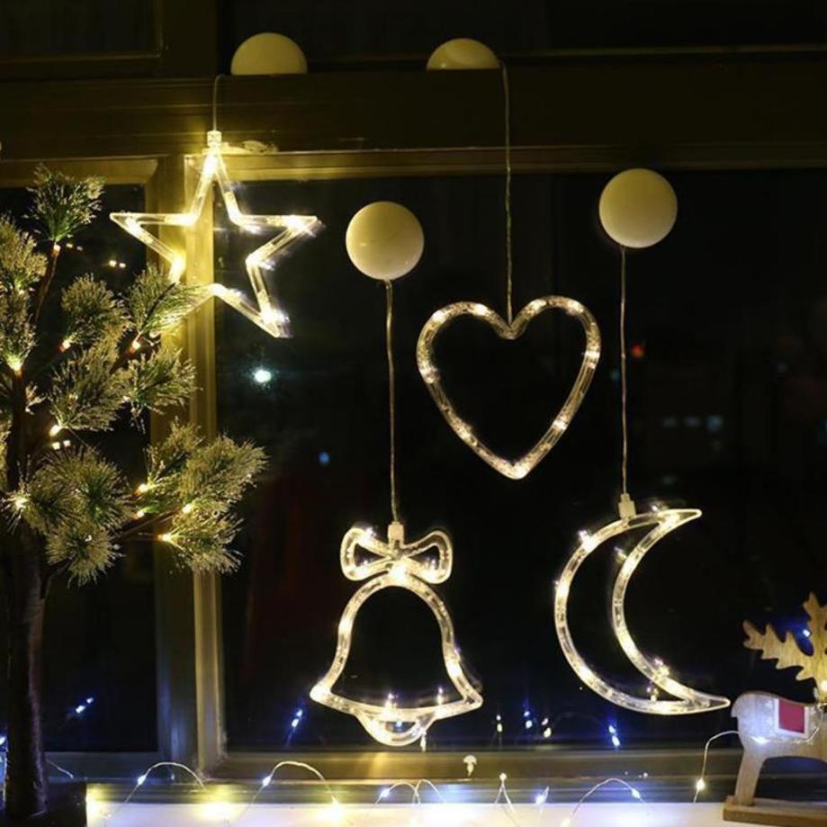 LED Christmas Decorative Lights Santa Claus Snowman Reindeer Christmas Tree Decorations Holiday Party Decorations Star Lights