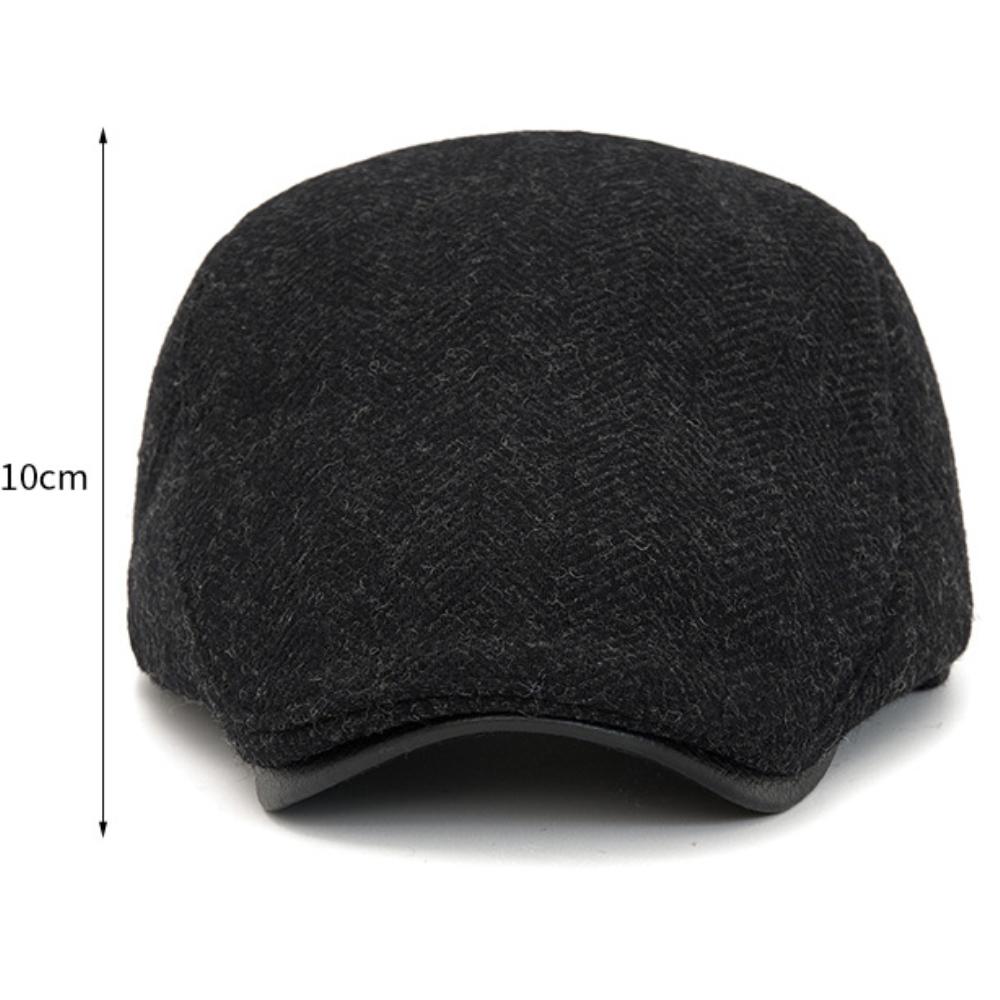 HT4979 Mens Berets Women Thick Warm Striped Autumn Winter Hat Artist Painter Adjustable Ivy Flat Cap Male Female Wool Beret Cap
