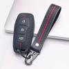 Funda de Silicona para Llave con Llavero para Llave Inteligente Ford de 3 Botones, Se Adapta a Ford Focus Mondeo Kuga Escape MK4 Mustang Contra Deslizante Agarre de Panal