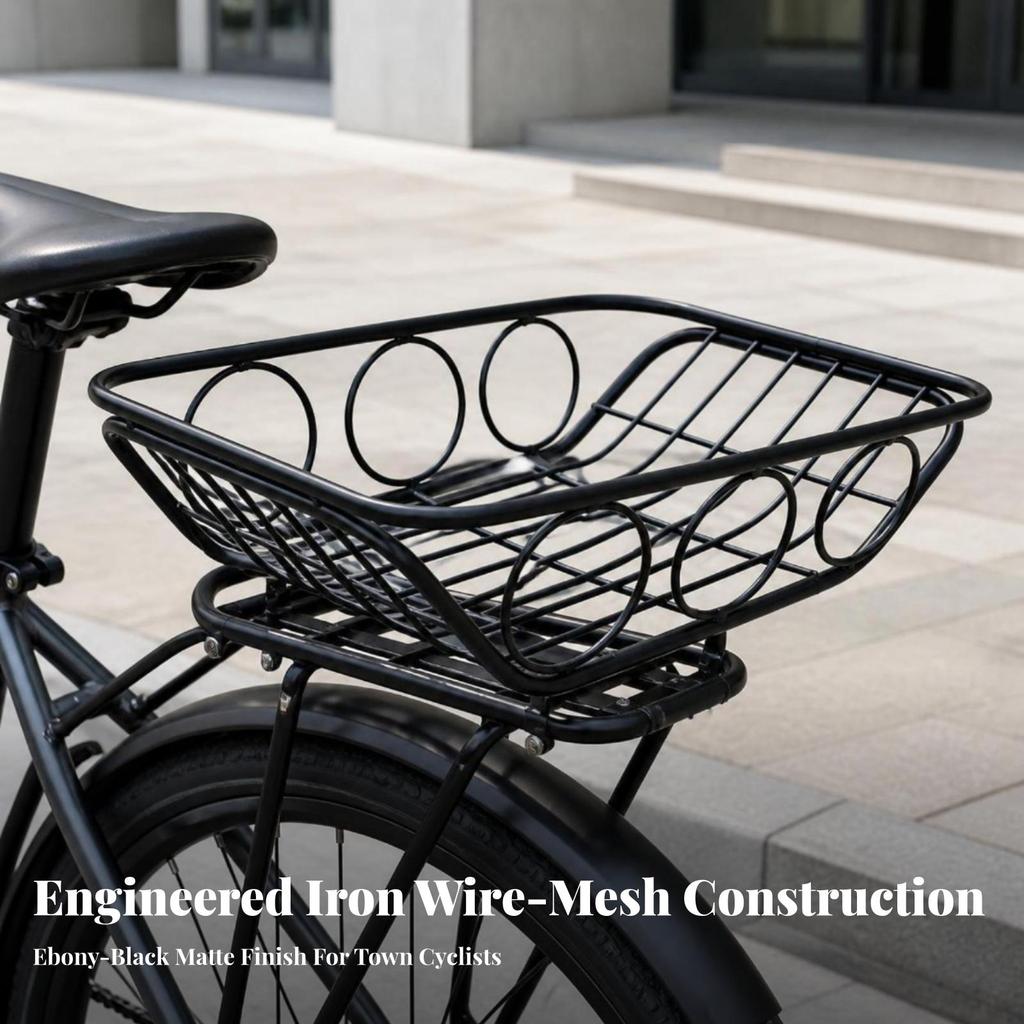 Bike Rear Basket Secure Long-Lasting for Commuters