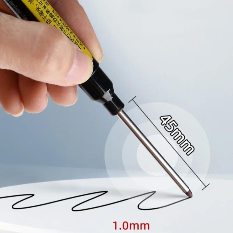 2Pcs Refillable Deep Hole Marker Pen With 15ml Refill Inks 45mm Long Tip Marker For Marking On Wood Ceramic Tile Metal
