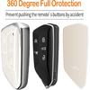 Sindeda For Volkswagen Key Fob Cover With Keychain Soft Full Protection Key Shell Key Case Compatible With VW MK8 Golf/GTI Skoda Octavia (White)