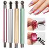 Double-End Cat'S Eye Nail Magnetic Stick Glossy With Steel Balls 8/10Mm Super Strong Gel Polish Magnetic Manicure Tools