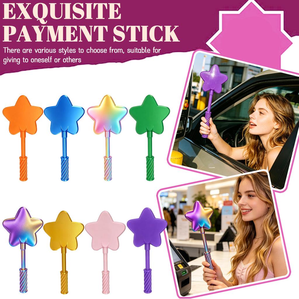 3D Printed Star Wand Card Holder - Detachable Creative Payment Card Sleeve