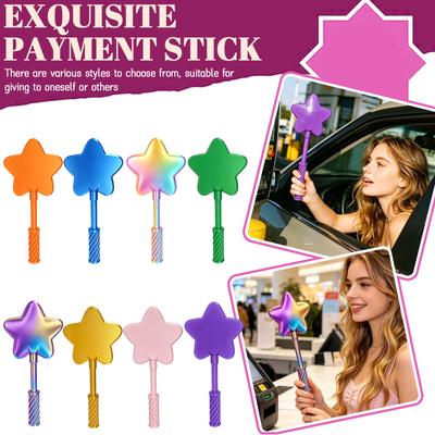 Creative 3D Printed Star Magic Wand Handheld Card Holder Detachable Design Practical Card Case for Daily Use and Easy Carrying