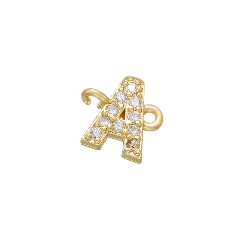 Micro-Inlaid Letter Bracelet Connector for DIY Necklace/Bracelet Accessories