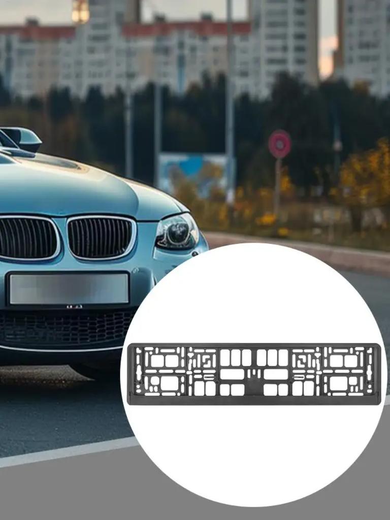 1 pcs open size Black European License Plate Frame Auto Accessory Waterproof Holder with Mounting License Plate